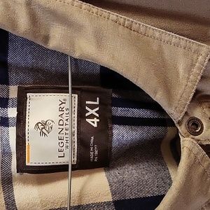 Men's 4XL Legendary Whitetail flannel lined shirt.